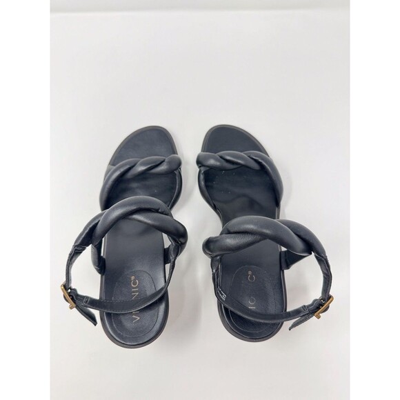 Vionic Angelica Womens Sandals Black Leather Slingback Puffy Kitten Heels US 7 M - Picture 6 of 8